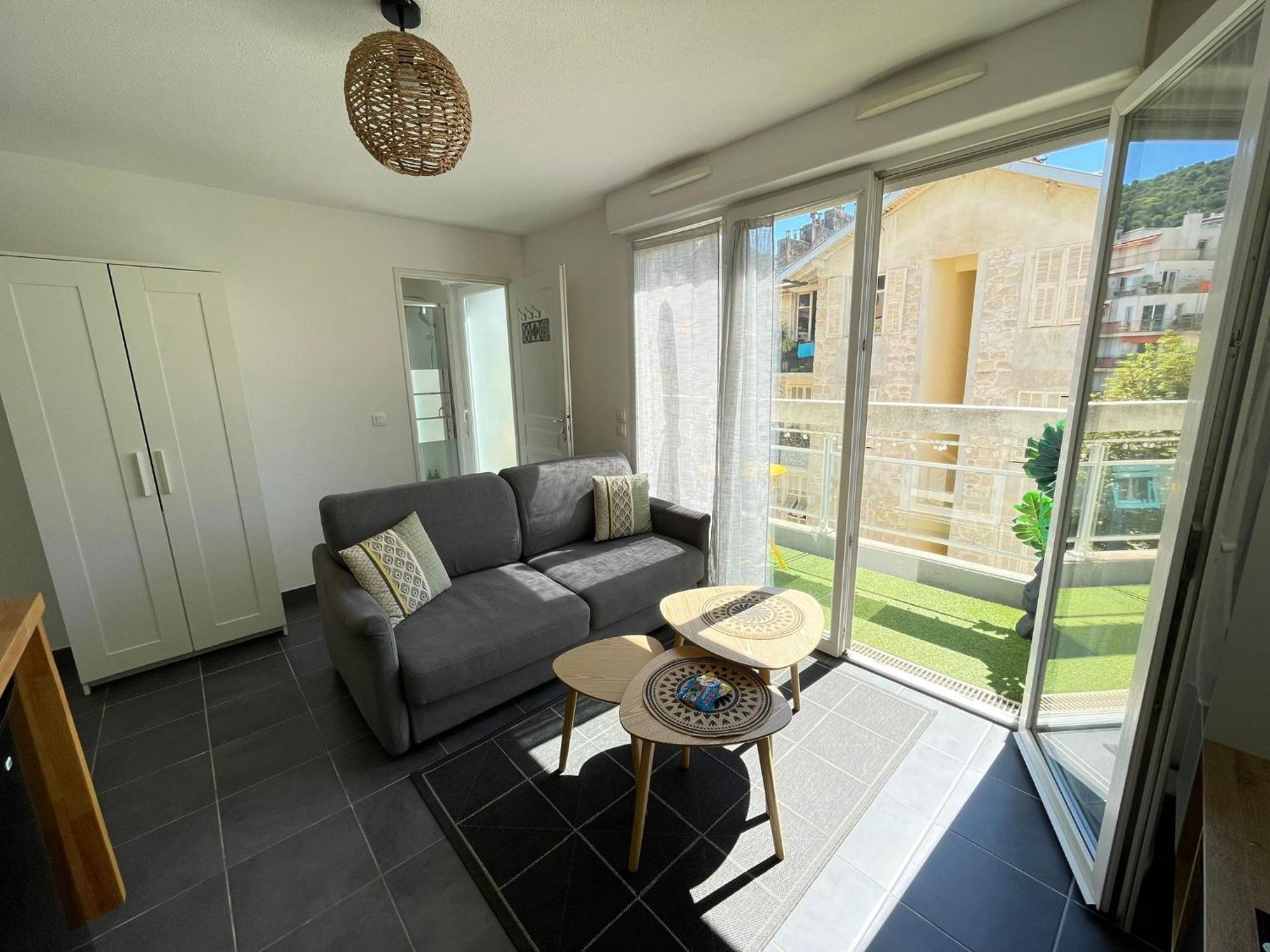 Charmant Studio Climatise Avec Terrasse Ensoleillee Nice Exterior foto